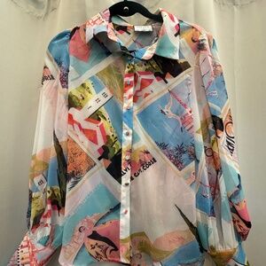 Runaway the Label Sheer Blouse